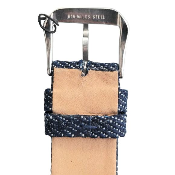 FOSSIL Watch JR-8059 Patriotic US Flag Quartz Stainless Steel Denim Leather - Picture 7 of 8